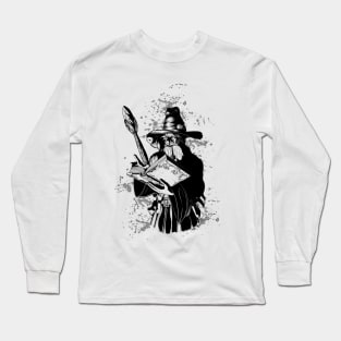 Wizard Black & White Long Sleeve T-Shirt